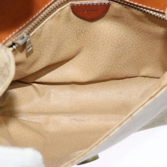 CELINE Macadam Canvas Shoulder Bag PVC Beige Auth - Picture 13 of 16